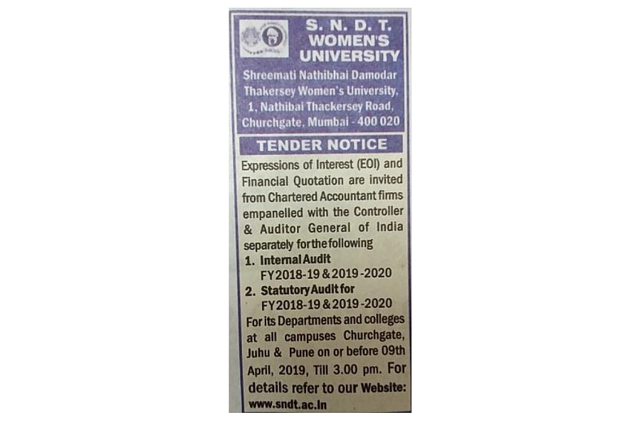 Advertisement for EOI FY 2018-19 & 2019-20