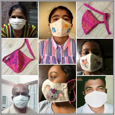 Masks prepared by SVT College of Home Science (Alumni)